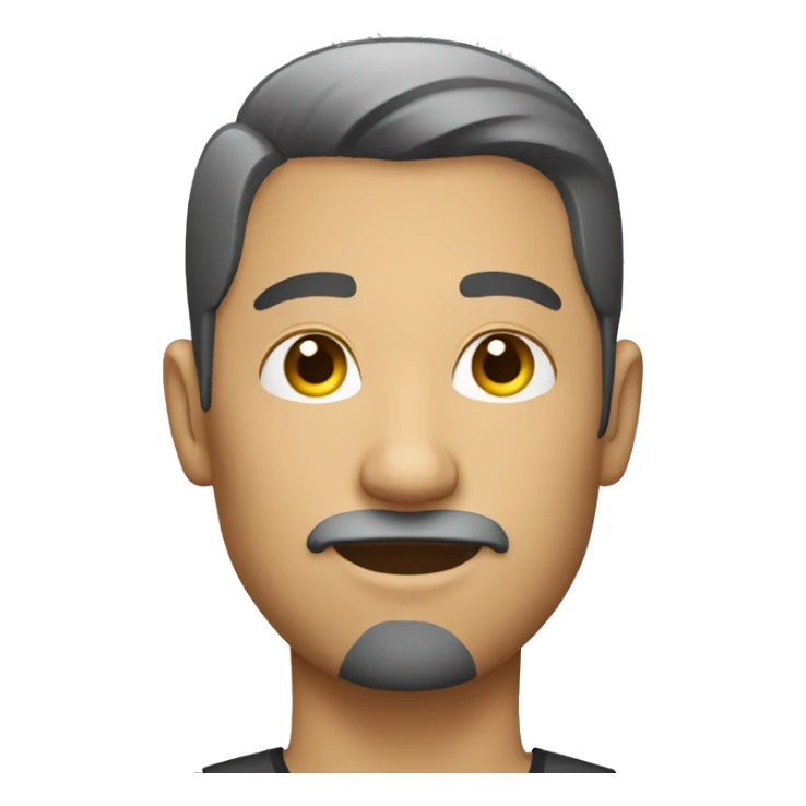 indoor male with short hair and beard sticker