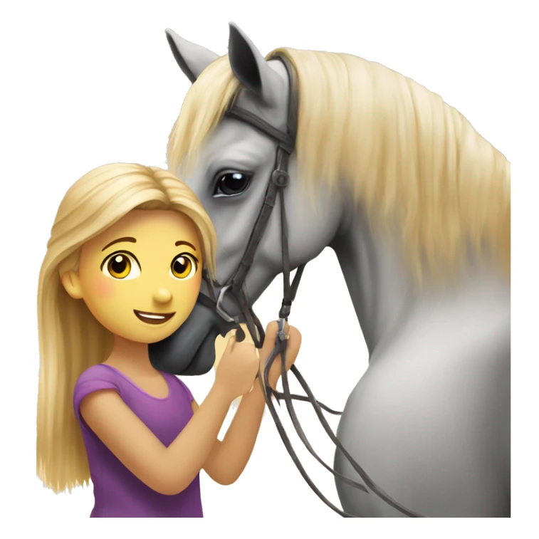 Haflinger horse Whit the girl sticker