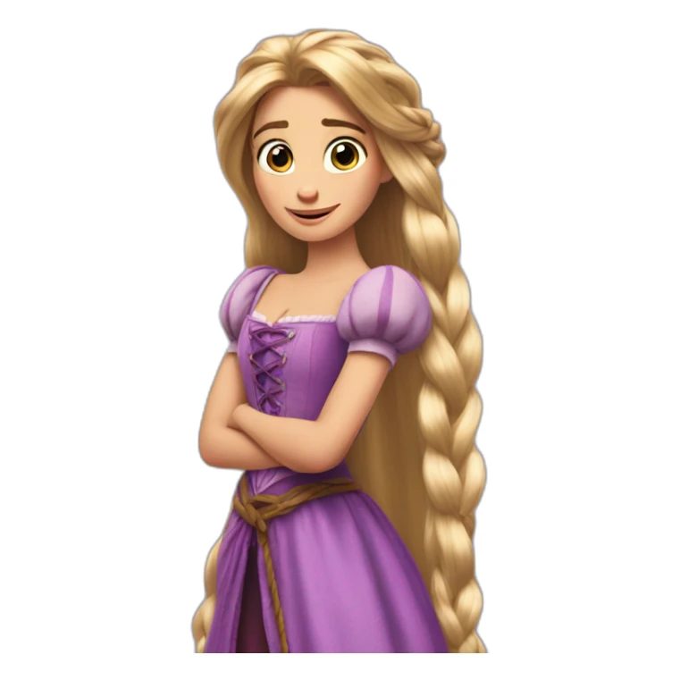 Rapunzel pose sticker