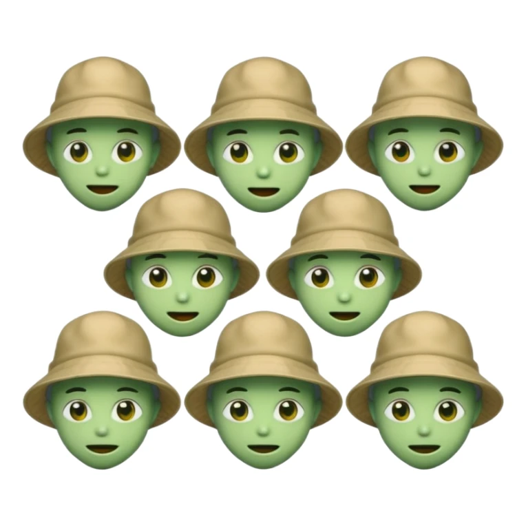 Emojis ovnis type discord avec un bob type jul avec différentes expressions sticker