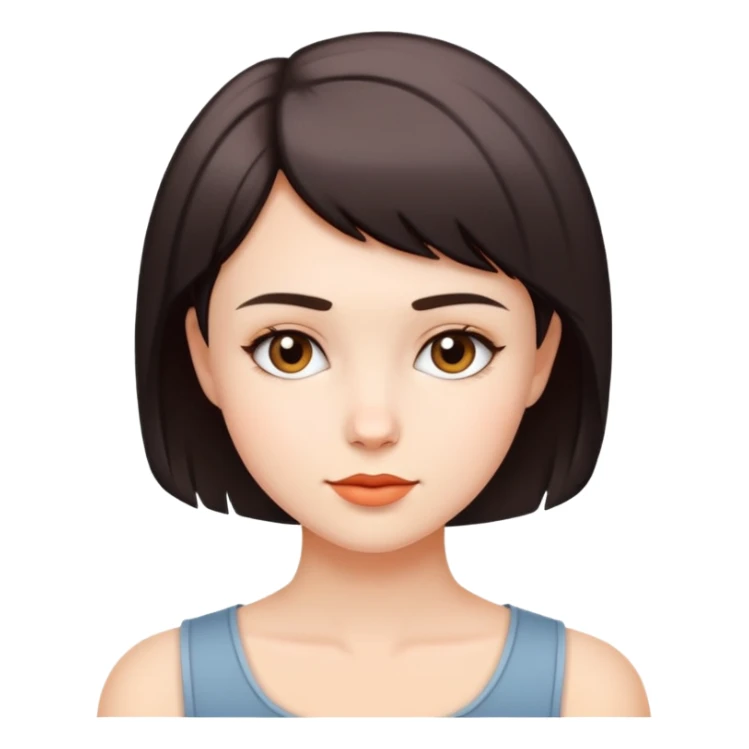 A beautiful short-haired girl sticker