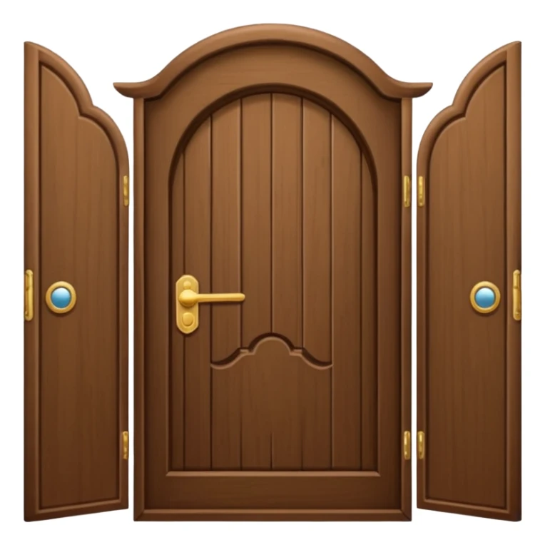 porta única de madeira arredondada no topo, sem rosto, elegante, sem lateral sticker