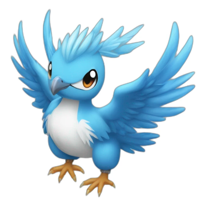 crazy funny stupid Articuno pokemon baby's realistic sticker