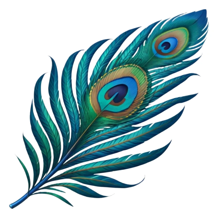 Beautiful peacock feather sticker