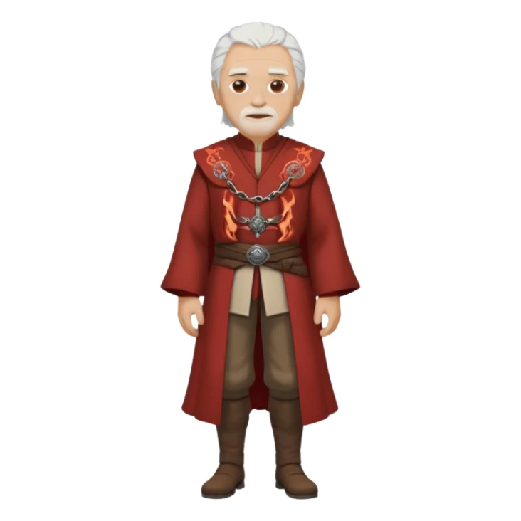 a white haired old man standing in Targaryen themed clothes, full body  sticker