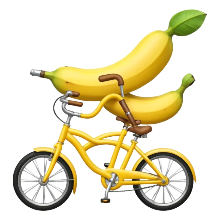 Banana riding a bike  sticker