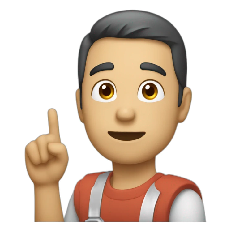 Mano derecha haciendo el número 3 sticker