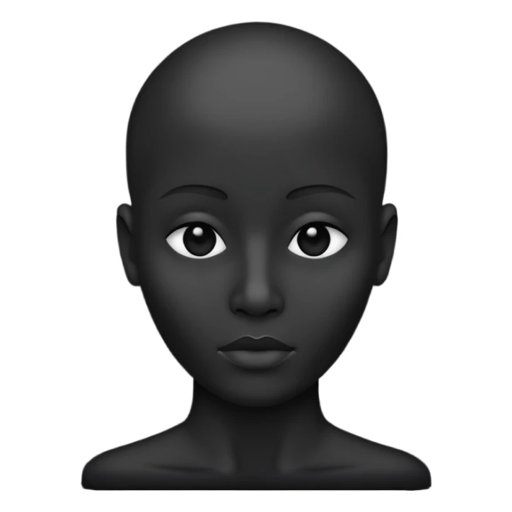 Minimalist flat vector icon, iOS style, thin black outline on a white background. Human silhouette. Black, completely monochrome, matte. Impersonal, no eye sockets, no hair. sticker