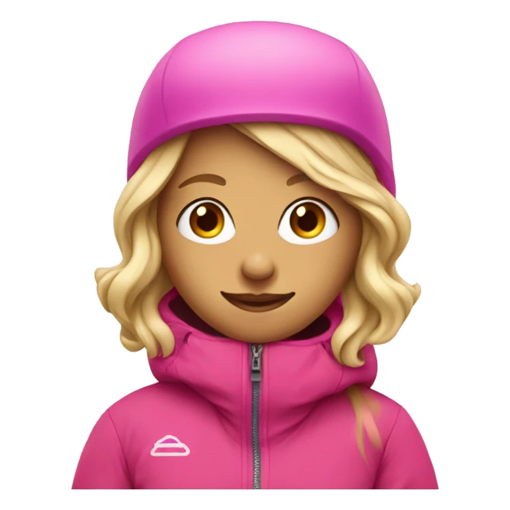 Blonde girl pink snowboarder sticker