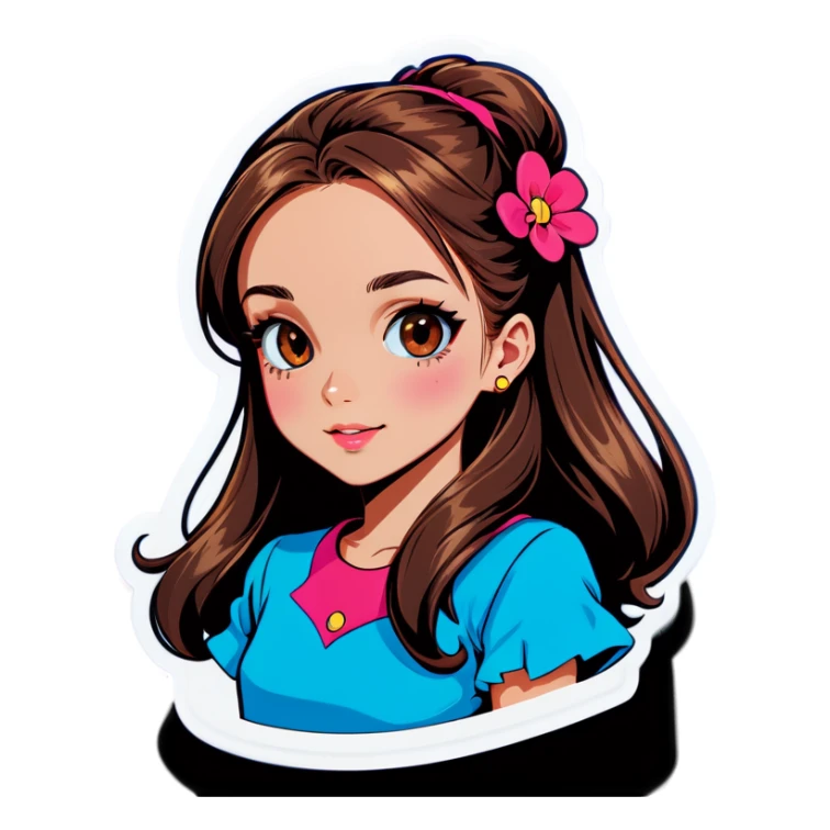 Pretty girl sticker