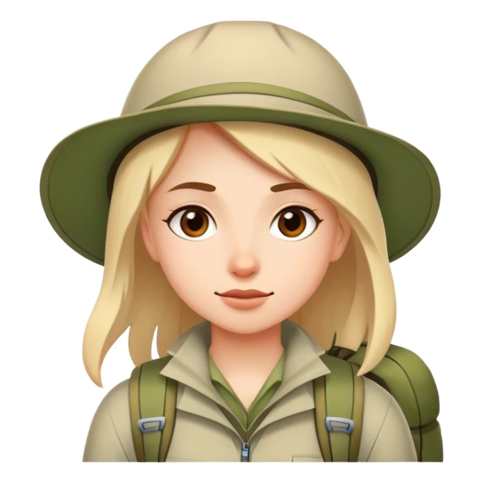 Girl goes trekking sticker