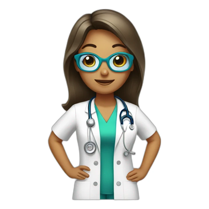 Doctor female in the beach sticker