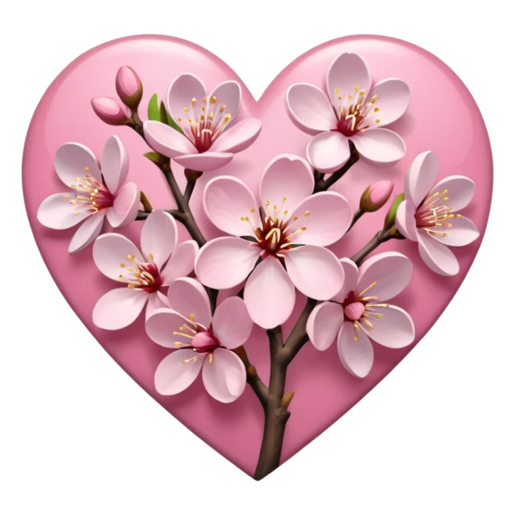 Vangogh almond blossom in a heart sticker