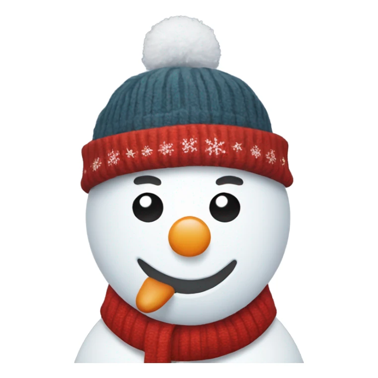 Snowman with an Santa hat and a Christmas Jumper sticker