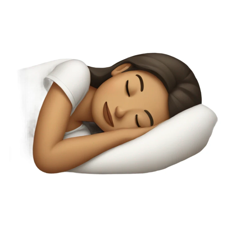 Brunette girl sleeping sticker