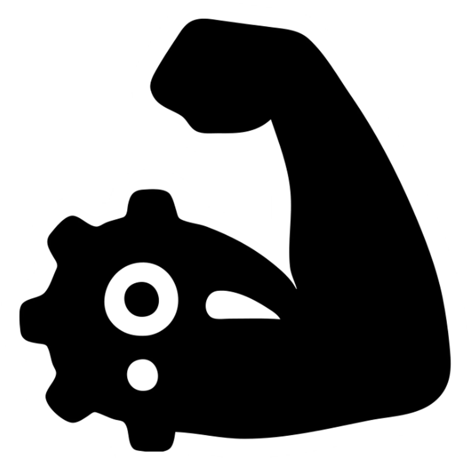 Metal biceps sticker