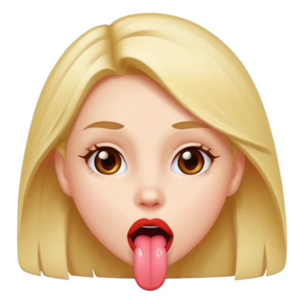 Girl with her tongue out  sticker