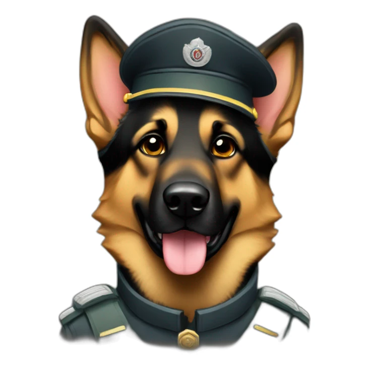German shepherd soldier sticker