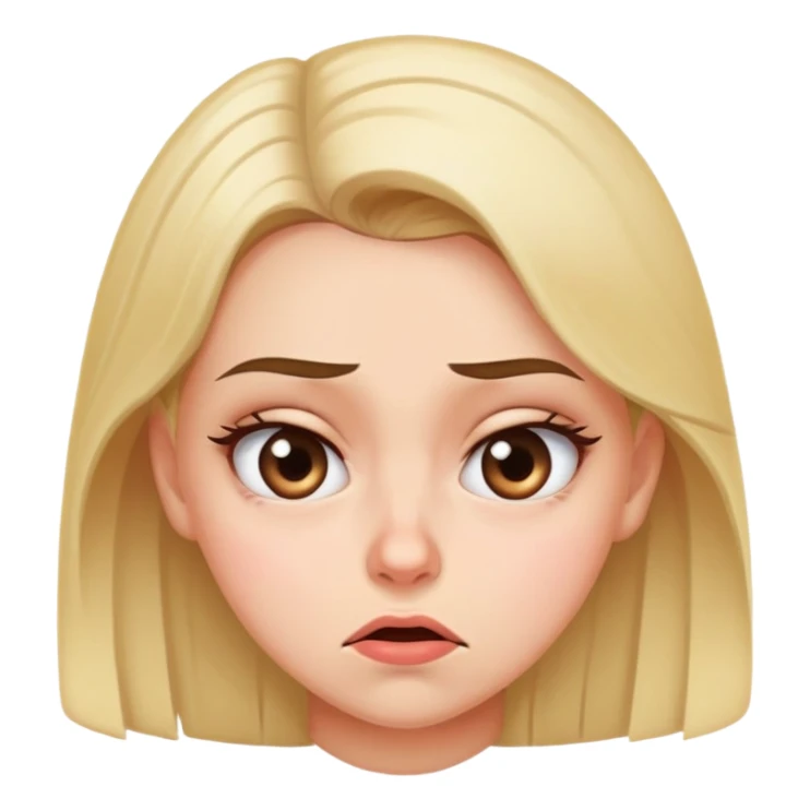 Girl rolling her eyes with a disgusted expression  sticker