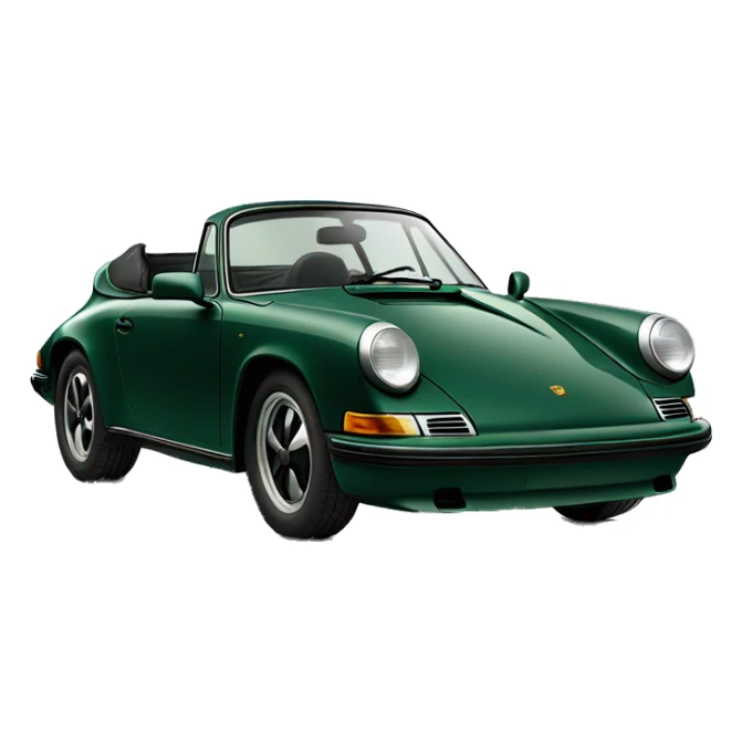 Dark green old vintage Porsche  sticker