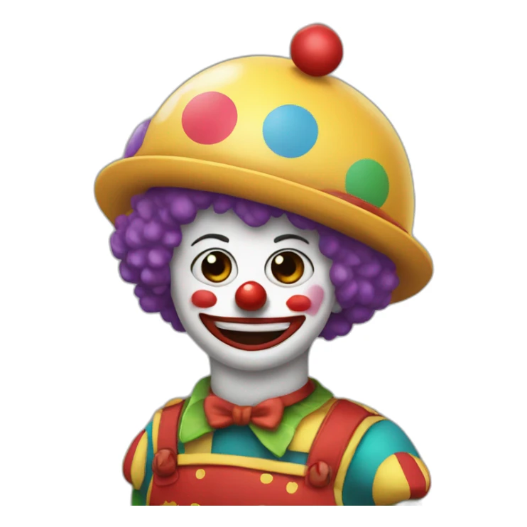 clown with helment sticker