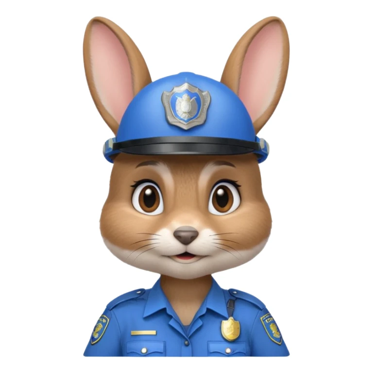 judy hopps, Rabbit police, blue uniform including helmet of uniform sticker