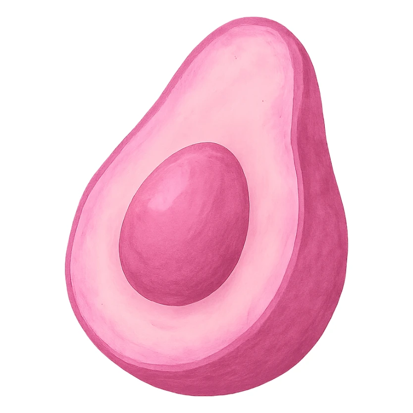 pink avocado sticker