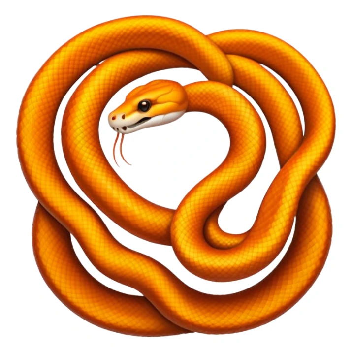 circle of white and orange snakes, multiple snakes arranged in a circular pattern sticker