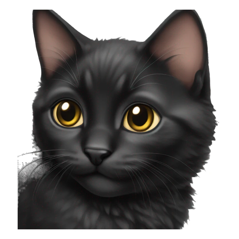 Black kitten sticker