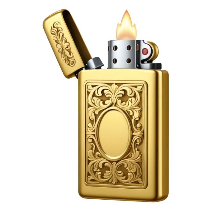 Vintage gold lighter from the Lighter and princess dorama  sticker