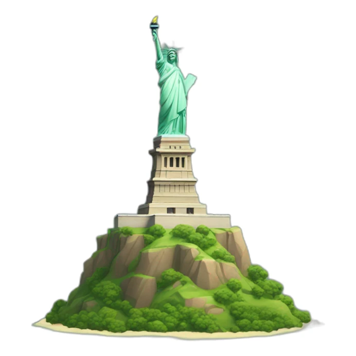 A Mountain With The Statue Of Liberty I Can't See This Stuff sticker