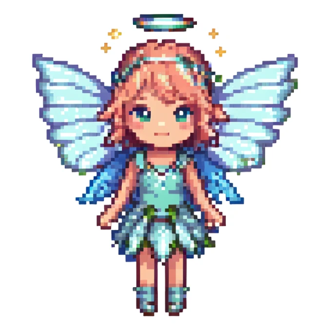 a cute fairy with sparkling wings sticker