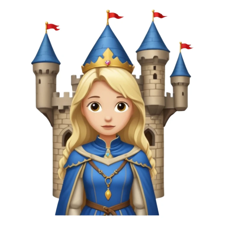 A blonde girl waiting in castle sticker