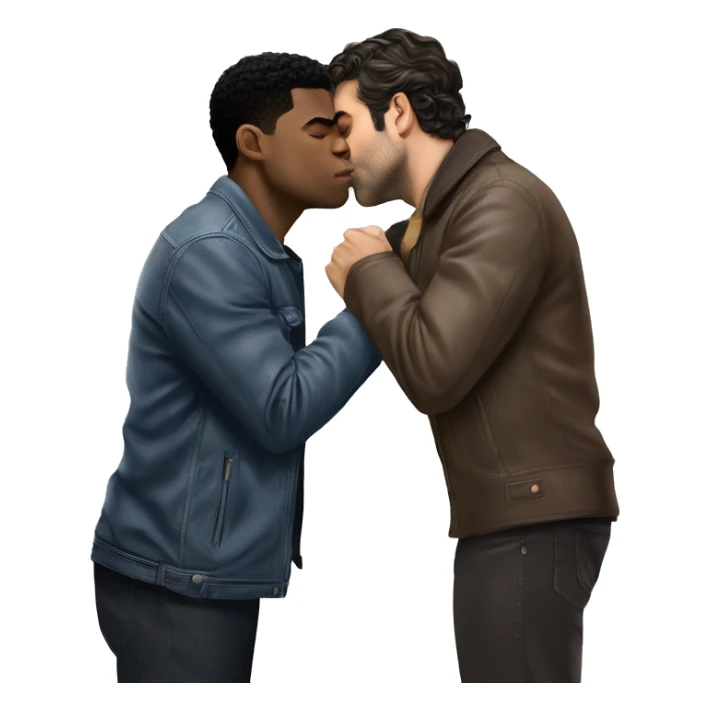 john boyega kissing oscar isaac  sticker