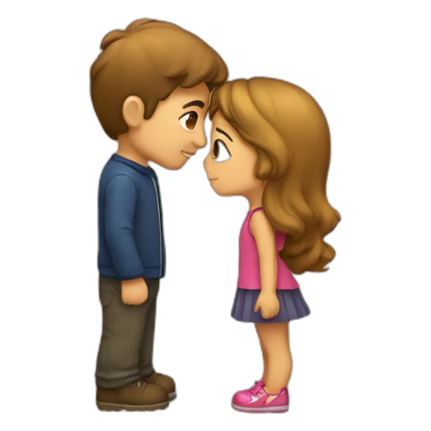 A-guy-and-a-girl-kiss sticker