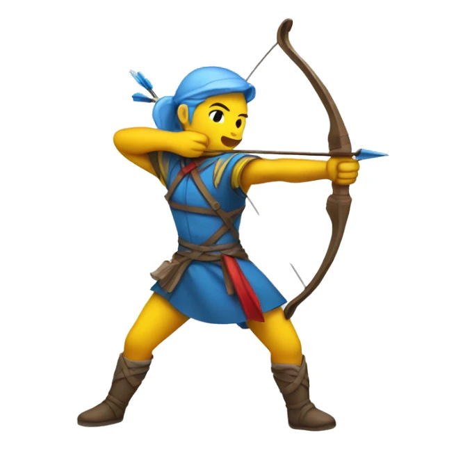 archer red blue and yellow color sticker
