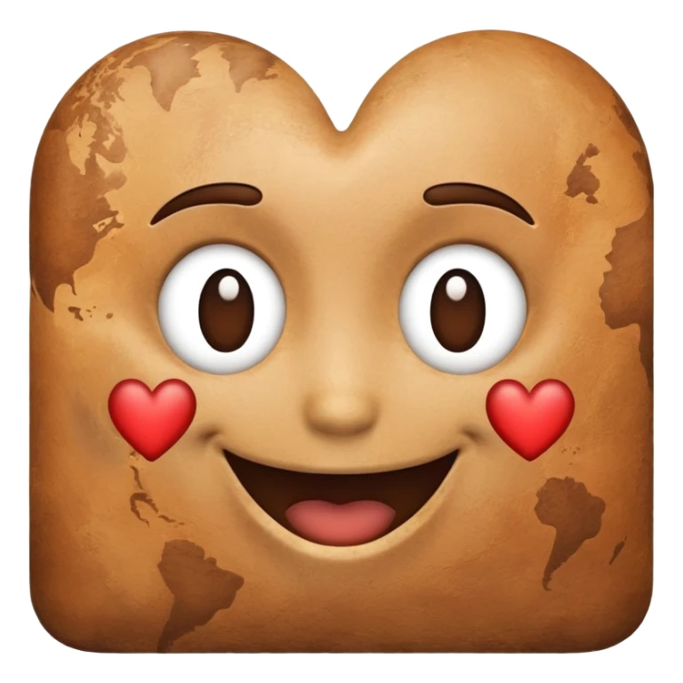 earth heart emoji with face sticker