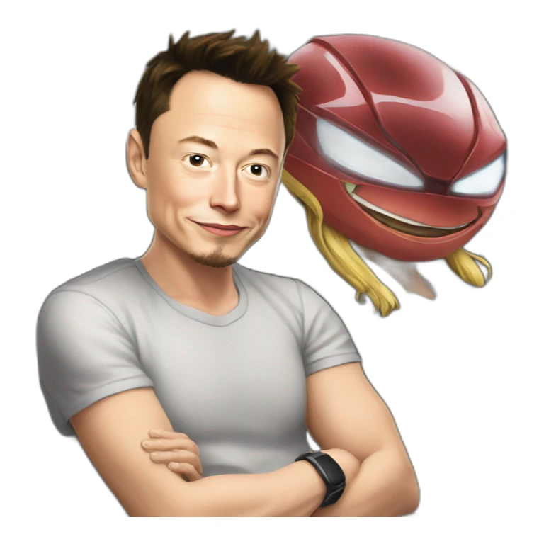 elon musk habiller en luffy sticker