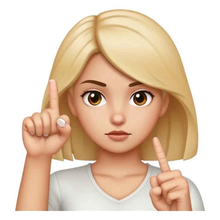 Girl holding fake finger gun to head  sticker