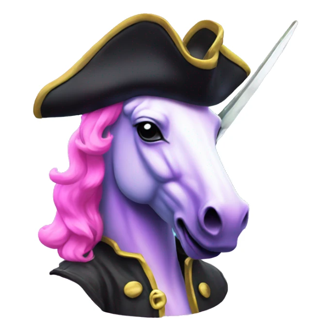 pirate neon vaporwave unicorn sticker