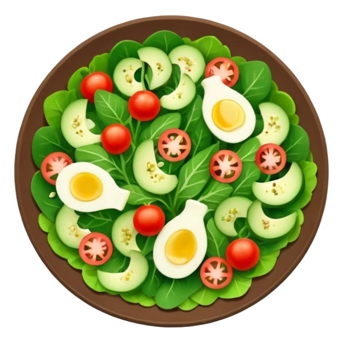 Salad community avatar in clean style illustration. Classic salads like Olivier, Greek or Tashkent, vibrant greens and colorful ingredients, simple shapes, flat design, high contrast, fresh and inviting. sticker