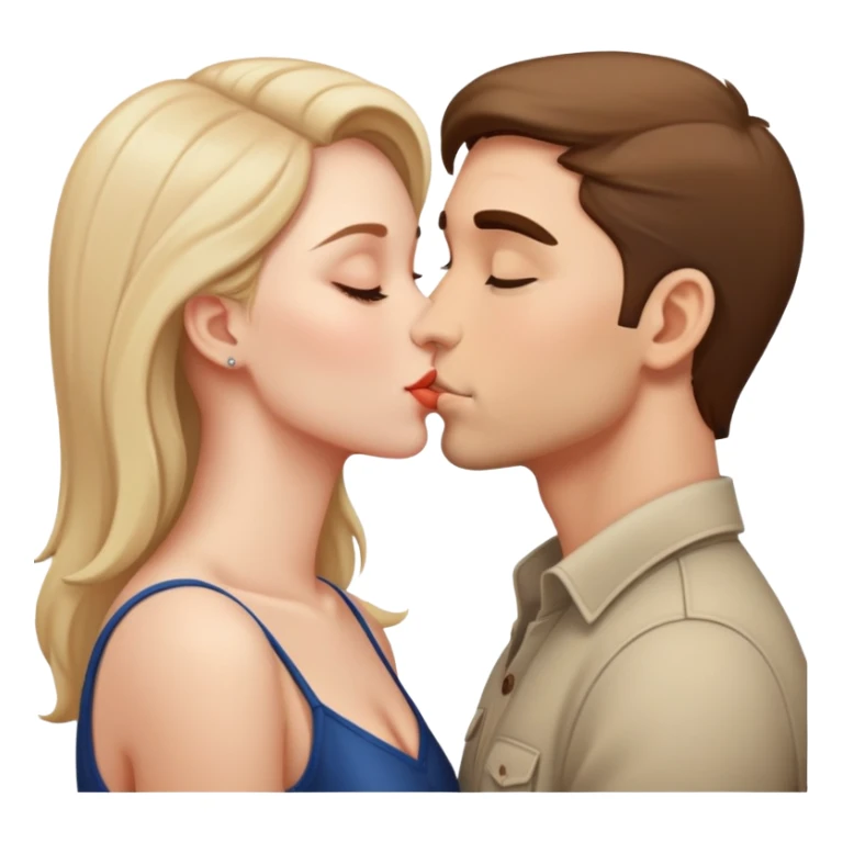man and woman kissing sticker