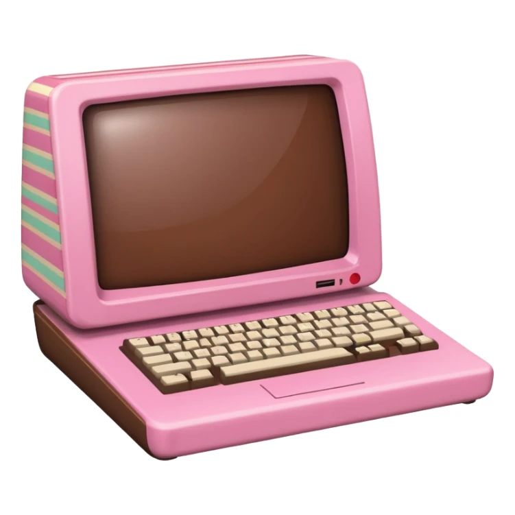pink and brown striped g3 computer  sticker