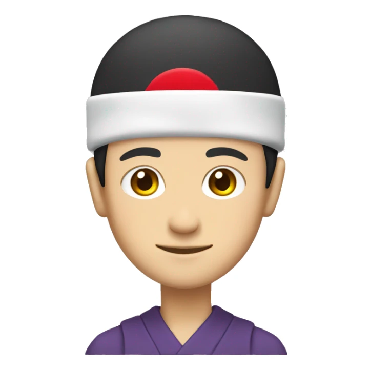Japanese man with a headband witch logo japan flag
 sticker