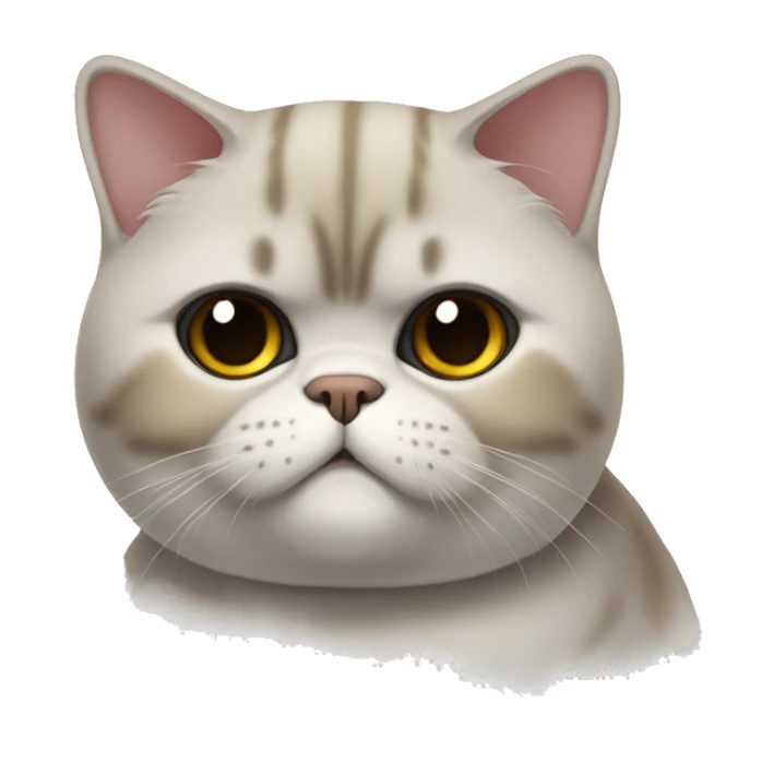 exotic-shorthair cat,half body sticker