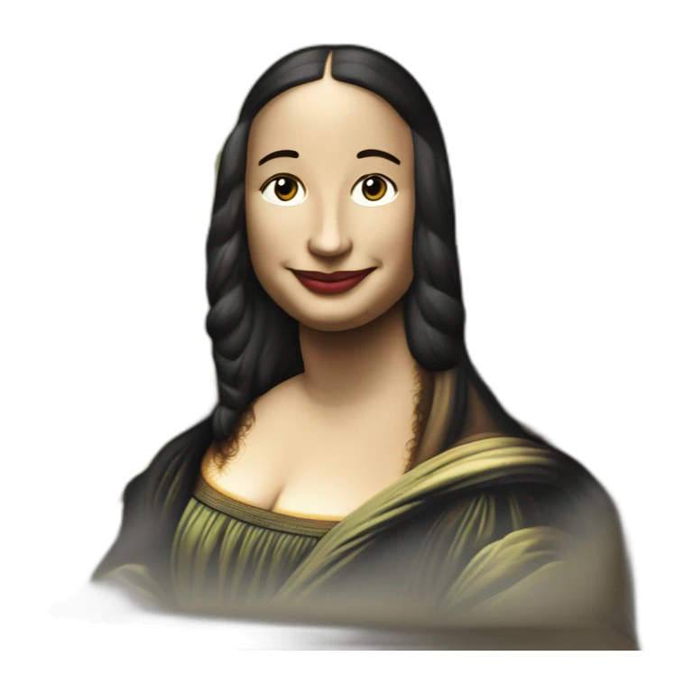 La mona lisa con Nueva York de fondo sticker