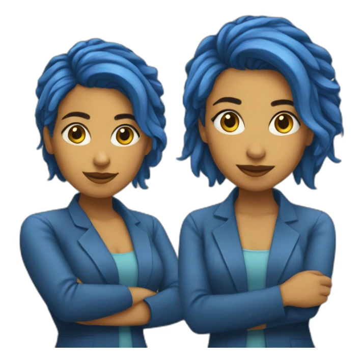 Chica de pelo azul feminista sticker