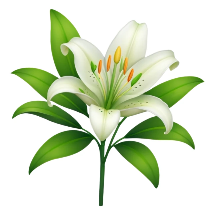 White Lily sticker