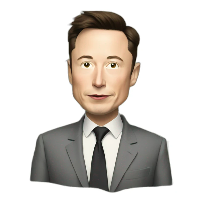 elon musk with tesla and money sticker