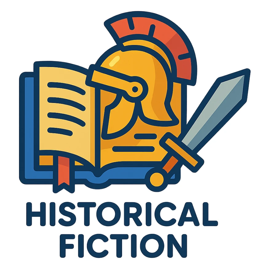 icon representing historical fiction book genre sticker